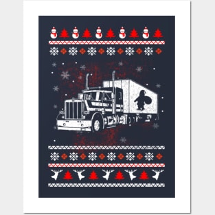 Trucker christmas shirt Posters and Art